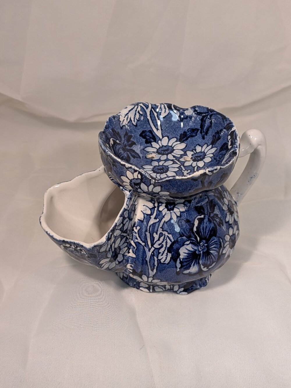 Kent Staffordshire Louis 14th Blue White Transferware Floral China Plate